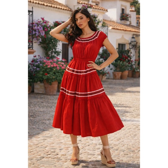 knee length dresses for ladies Navy Sundial Printed Cotton Shirtdress main image 1